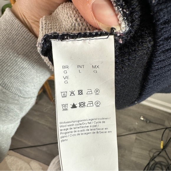 Mens Boss Hugo Boss Orange Label Navy Sweater sz L - Picture 4 of 5